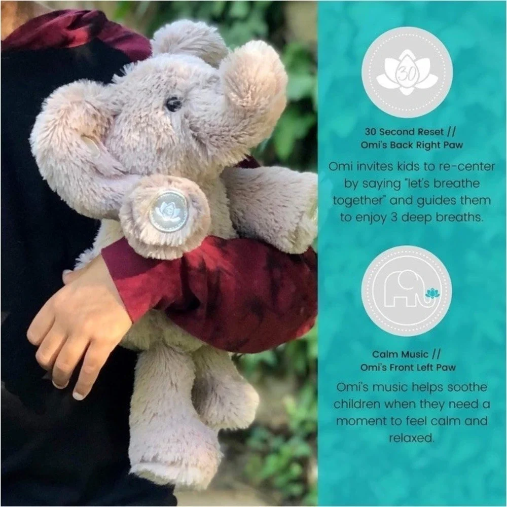 Omi The Elephant 12 Inch Kid‎ Friendly Mindfulness Toy for Emotional Regulation